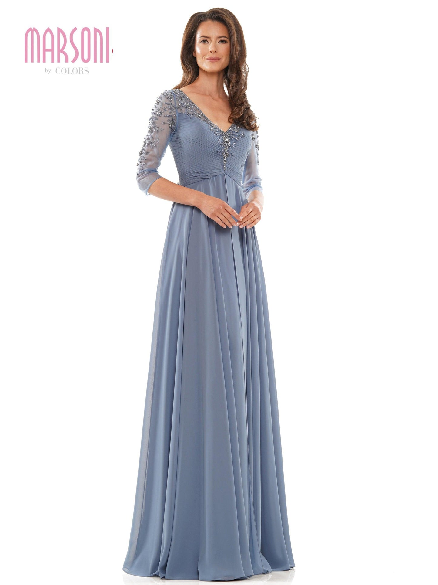 Marsoni 1171 Long 3/4 Sleeve Mother of the Bride Dress