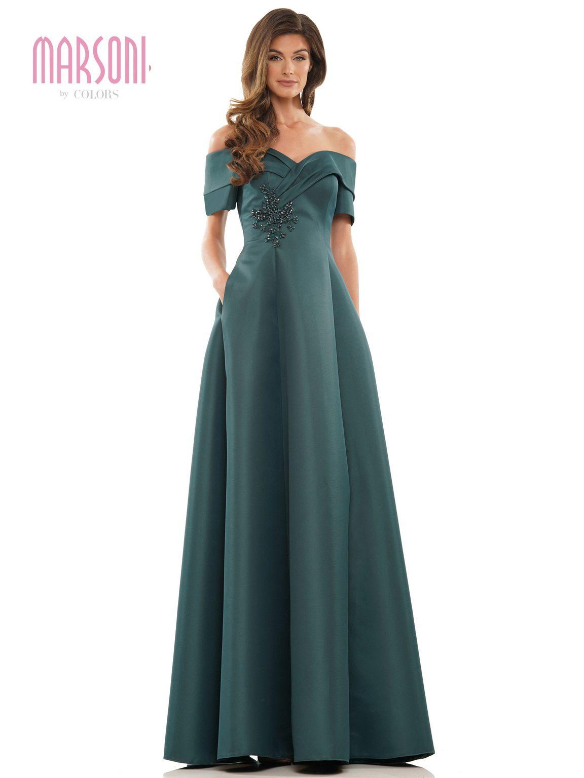 Marsoni Long Off Shoulder Formal Dress 1176