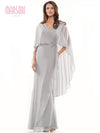 Marsoni Mother of the Bride Cape Long Gown 1189