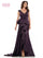 Mother of the Bride Dresses Long Cap Sleeve Formal Dress Eggplant