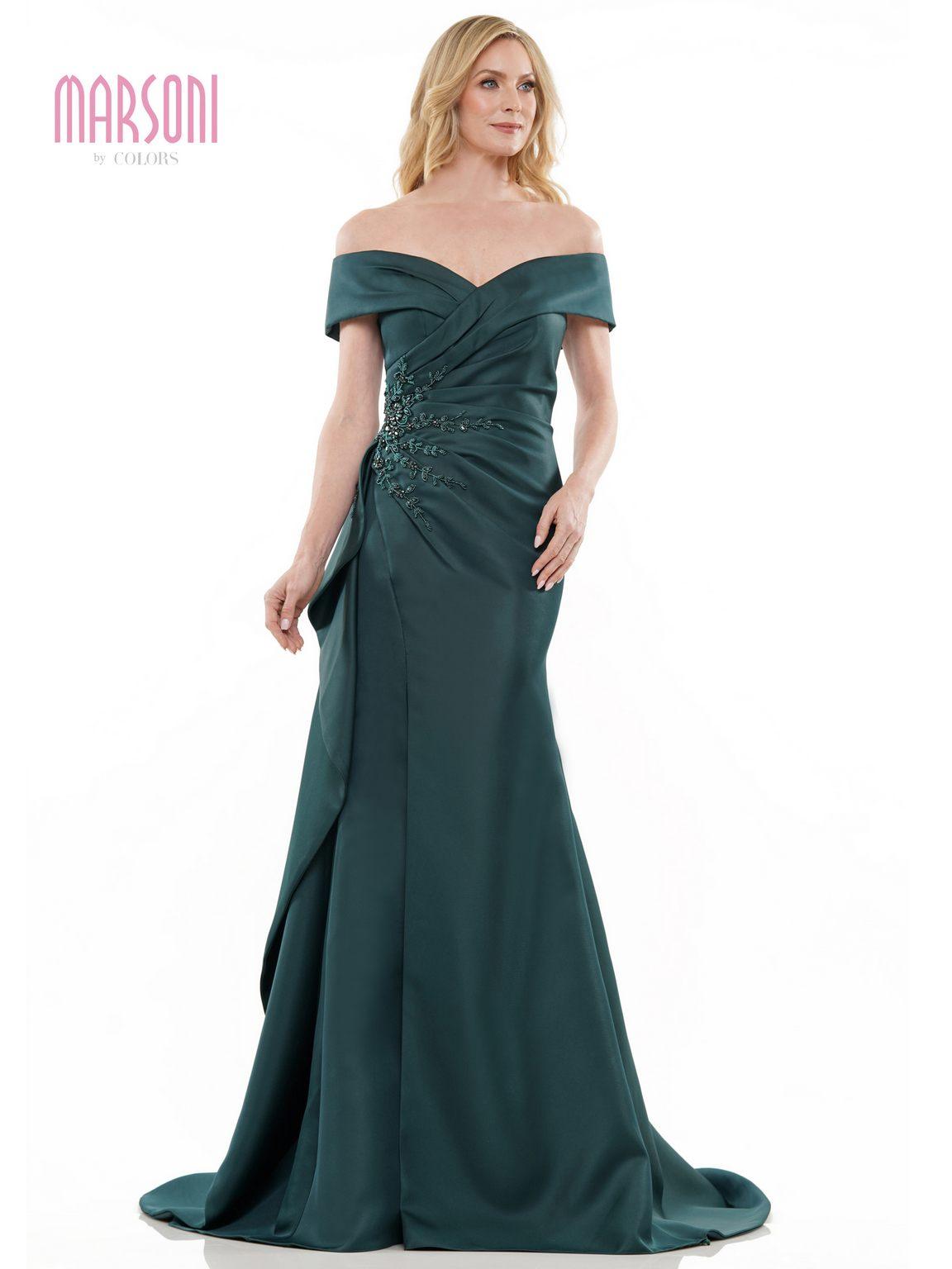 Formal Dresses Long Off Shoulder Formal Dress Deep Green