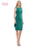 Cocktail Dresses Short Sheer Draped Back Cocktail Dress Emerald