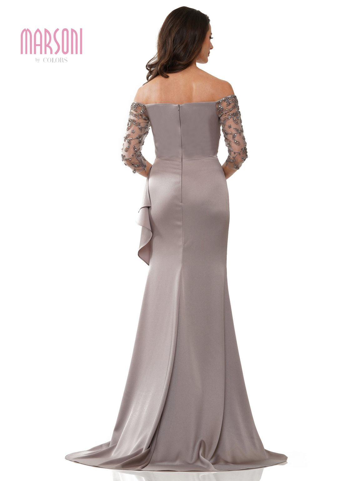 Formal Dresses Long Off Shoulder Formal Dress Taupe