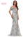 Mother of the Bride Dresses Mother of the Bride Off Shoulder Metallic Embroidered Tulle Dress Silver