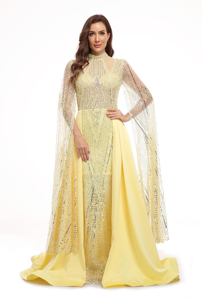 Prom Dresses Prom Long Formal Fitted Evening Dress Yellow