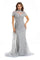 Prom Dresses Long Cap Sleeve Prom Formal Dress Grey