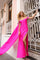 Prom Dresses Long Fitted Draped Prom Dress Fuchsia