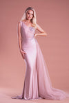 Prom Dresses Long One Shoulder Fitted Prom Gown Stone