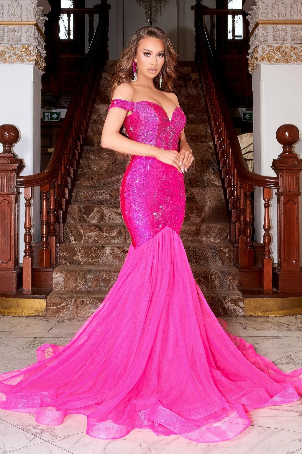 Prom Dresses Long Formal Mermaid Prom Dress Pink