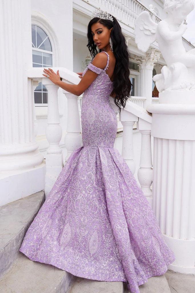 Prom Dresses Long Off Shoulder Mermaid Prom Dress Lilac