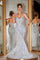 Prom Dresses Long Strapless Fitted Prom Gown Silver