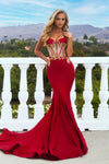 Prom Dresses Long Formal Mermaid Prom Dress Red