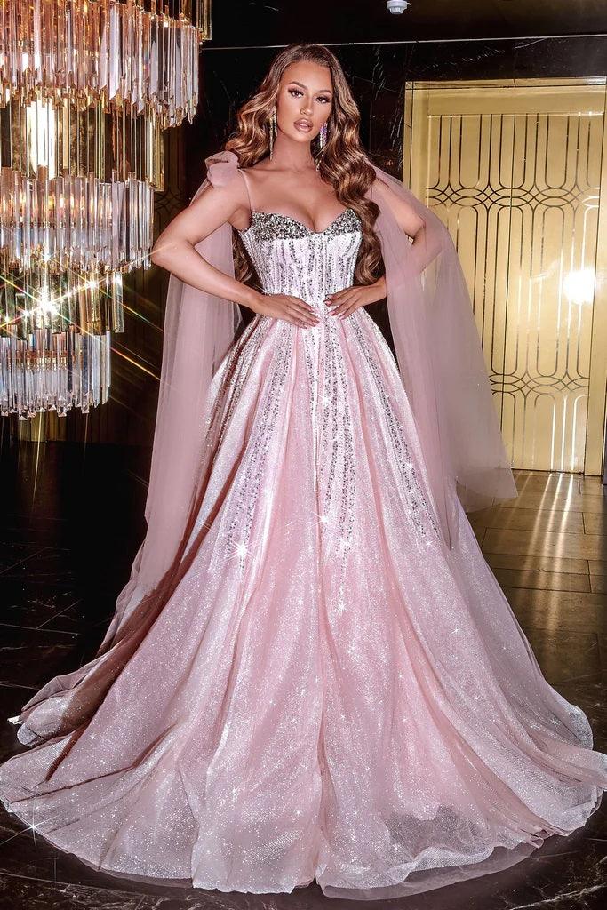 Prom Dresses Prom Long Glitter Ball Gown Blush