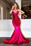 Prom Dresses Long Strapless Mermaid Prom Gown Red