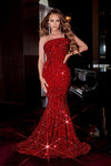 Prom Dresses Long Formal Mermaid Prom Gown Red