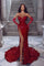 Prom Dresses Long Strapless Fitted Prom Gown Red