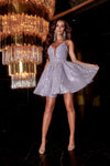 Cocktail Dresses Short Cocktail Beaded Dress Lilac