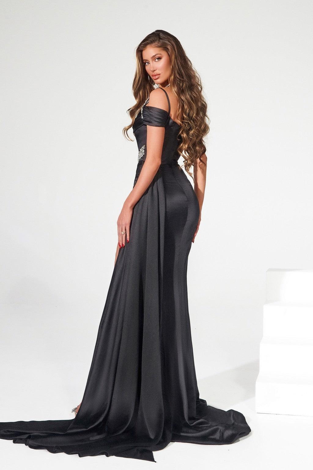 Prom Dresses Long Off Shoulder Prom Dress Black