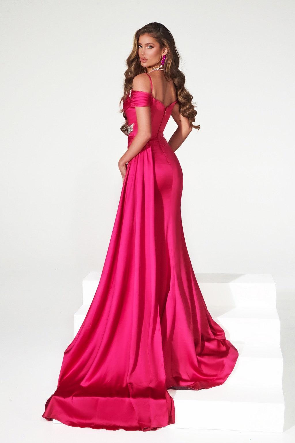 Prom Dresses Long Off Shoulder Prom Dress Pink