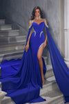 Prom Dresses Long Off Shoulder Prom Dress Cobalt