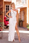 Prom Dresses Long One Shoulder Feather Skirt Prom Dress White