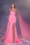 Prom Dresses Long Beaded Mermaid Fit Prom Gown Pink