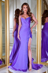 Prom Dresses Long Fitted High Slit Prom Dress Lilac