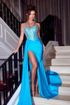 Prom Dresses Long Fitted Sexy Prom Dress Blue