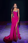 Prom Dresses Long Formal One Shoulder Prom Dress Hot Pink