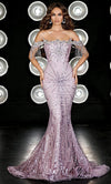 Prom Dresses Long Off Shoulder Fitted Trumpet Dress Dusty Rose