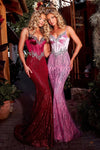 Prom Dresses Long Spaghetti Straps Corset Prom Gown Red