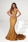 Prom Dresses Long Mermaid Prom Dress Gold