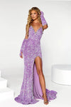 Prom Dresses Long Fitted Strapless Prom Gown Purple