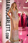 Prom Dresses Formal Beaded Long Prom Evening Dress Gold AB