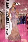 Prom Dresses Long Prom Curves Beaded Formal Dress Silver Purple