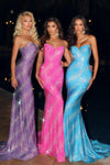 Prom Dresses Long Strapless Fitted Prom Gown Hot Pink