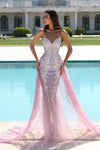 Prom Dresses Long Strapless Fitted Prom Dress Pink