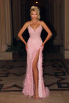 Prom Dresses Long Formal Fitted Prom Dress Pink