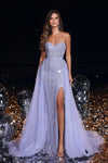 Prom Dresses Long Strapless Fitted Prom Dress Lilac