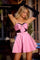 Cocktail Dresses Short Strapless Homecoming Taffeta Dress Black Pink