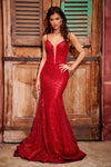 Prom Dresses Formal Beaded Prom Long Dress Red