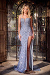 Prom Dresses Formal Sequin Long Prom Dress Blue