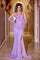 Prom Dresses Long Evening Detachable Sleeve Prom Dress Lilac