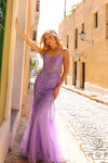 Prom Dresses Fitted Long Prom Mermaid Dress Lavender