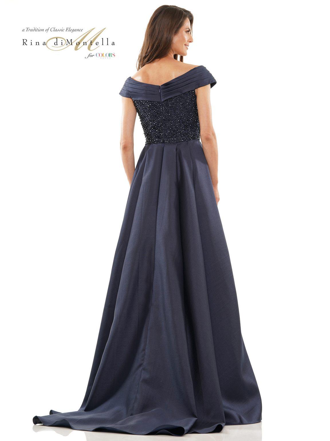 Formal Dresses Long Off Shoulder Formal Gown Navy