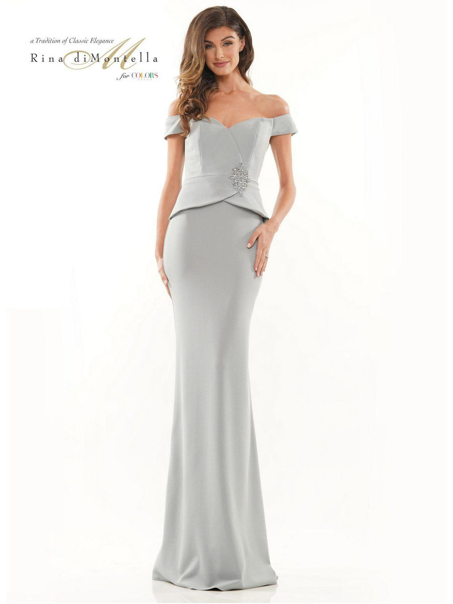 Formal Dresses Long Off Shoulder Formal Fitted Gown Seaglass