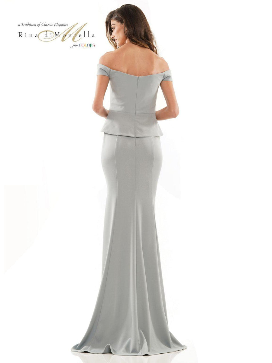 Formal Dresses Long Off Shoulder Formal Fitted Gown Seaglass