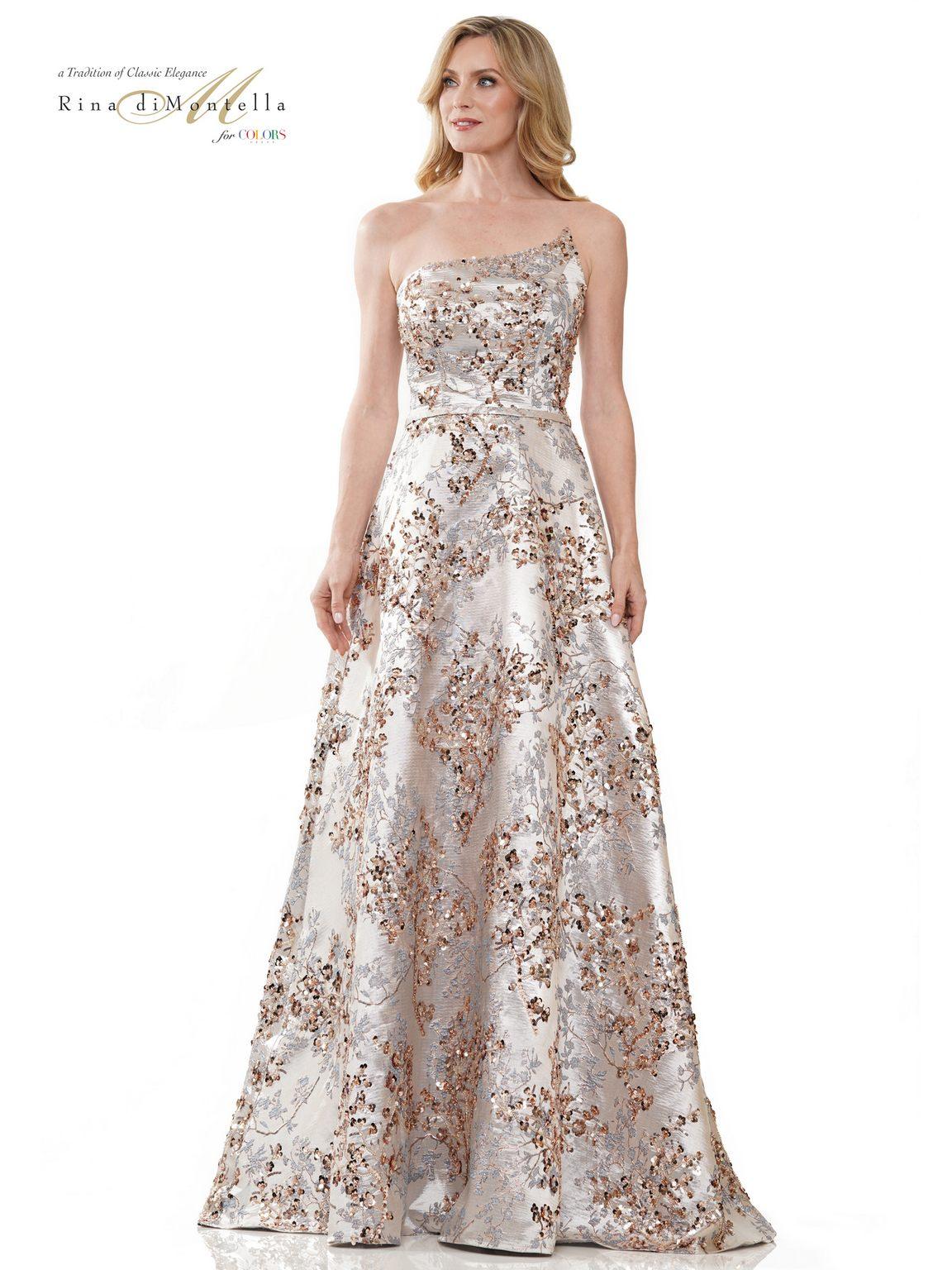 Formal Dresses Long Strapless Formal Dress Rose Gold