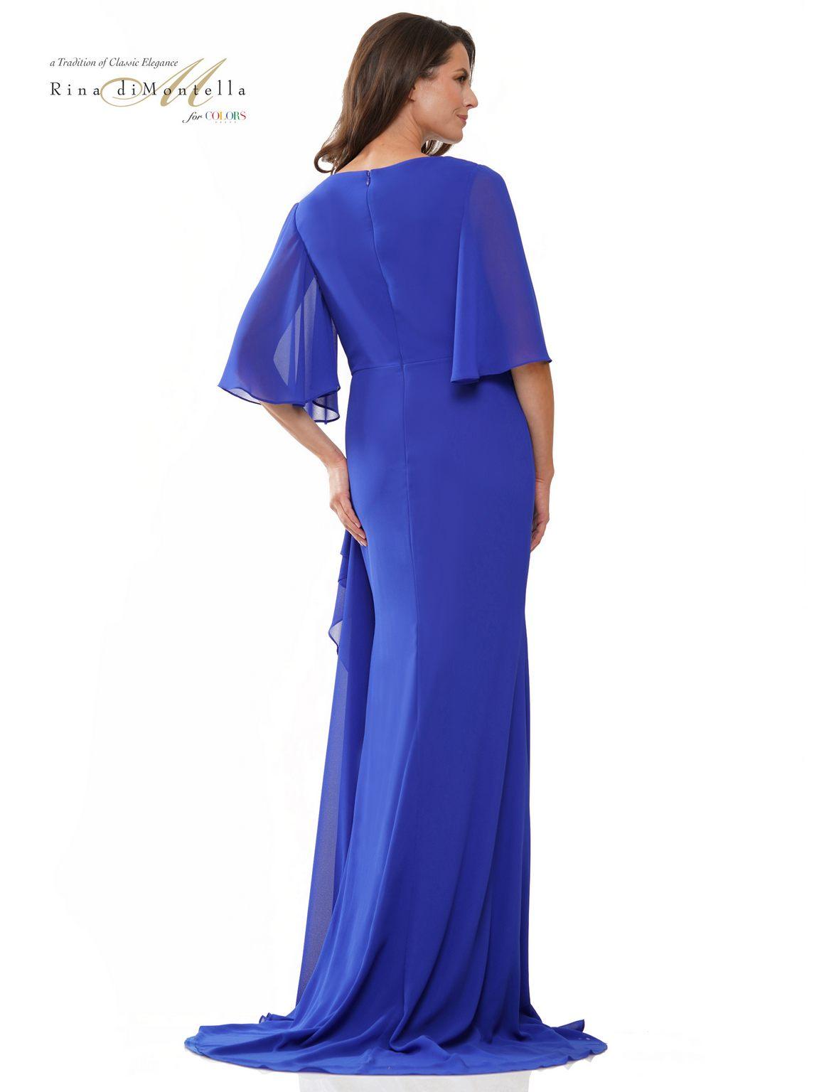 Mother of the Bride Dresses Long Mother of the Bride chiffon Dress Sapphire