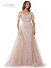 Formal Dresses Long Off Shoulder Beaded Formal Dress Dusty Rose